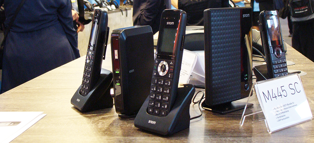 Abbildung 4: Snom-DECT-Telefone am Herstellerstand
