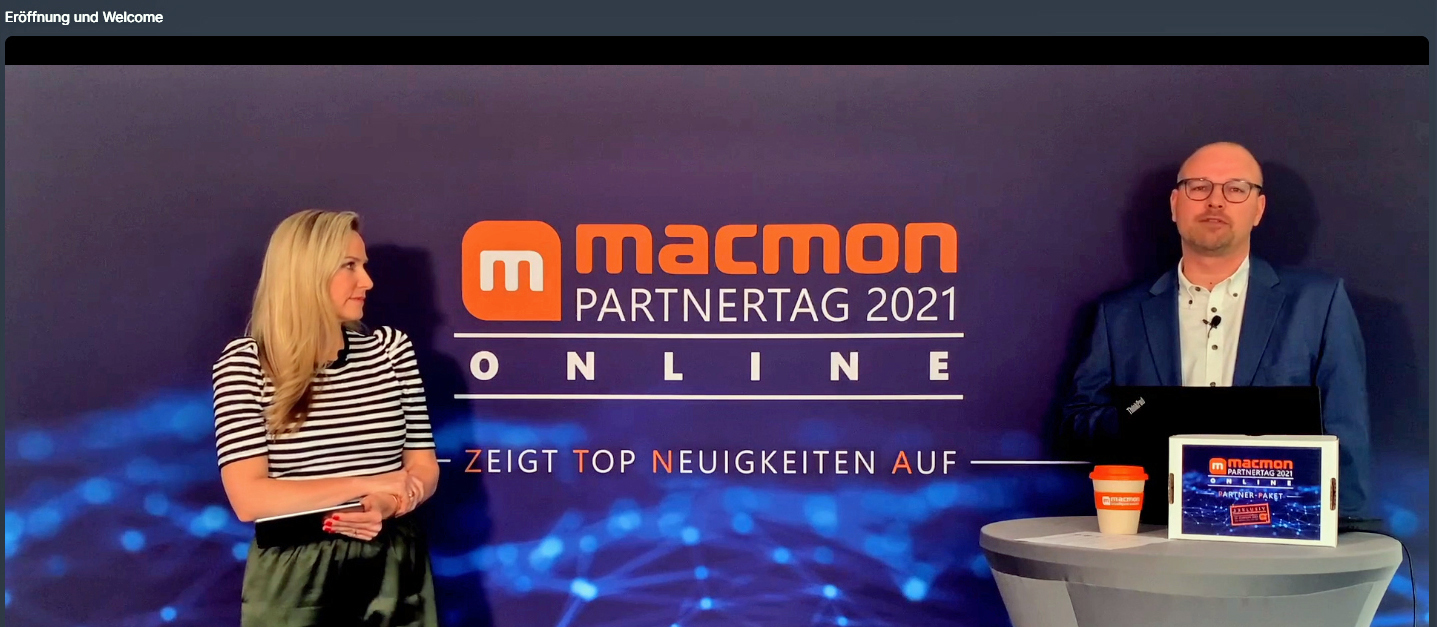 Abbildung 1: Eröffnung des Partnertages 2021 in Berlin von macmon-Geschäftsführer Christian Bücker